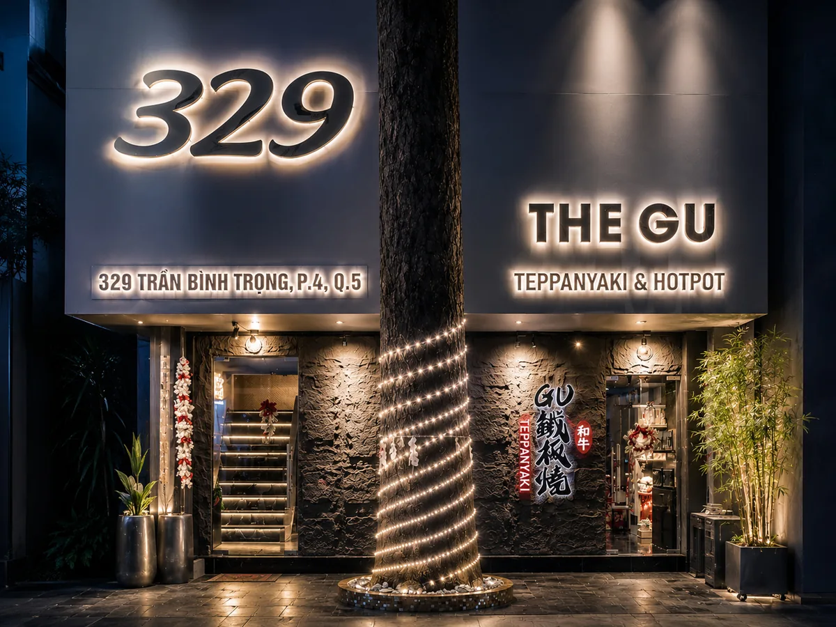 THE GU exterior at 329 Tran Binh Trong