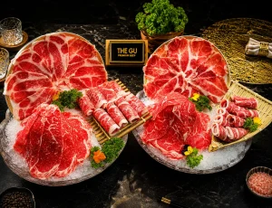 Bò Wagyu thượng hạng được chuẩn bị cho thực đơn tại The GU