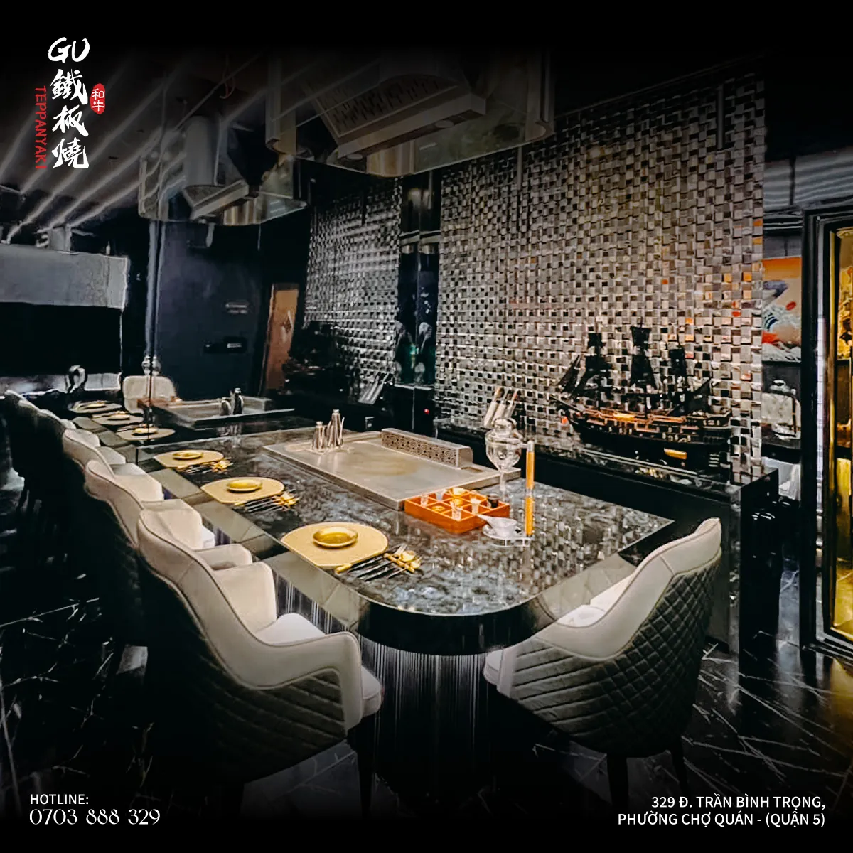 Phòng Teppanyaki riêng 5 người tại The Gu